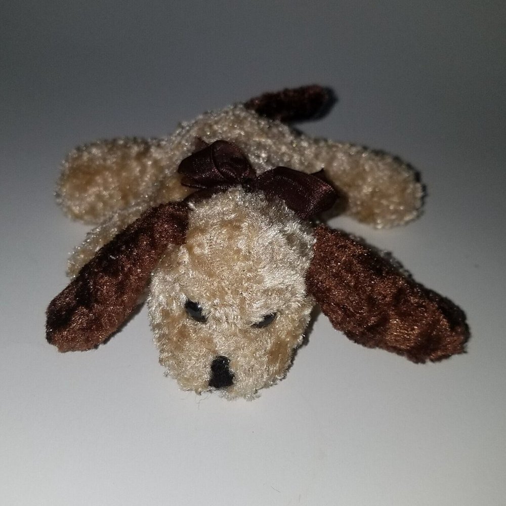 Bear Works Brown Puppy Dog Bean Bag Plush Small 5" Stuffed Animal Toy Lovey